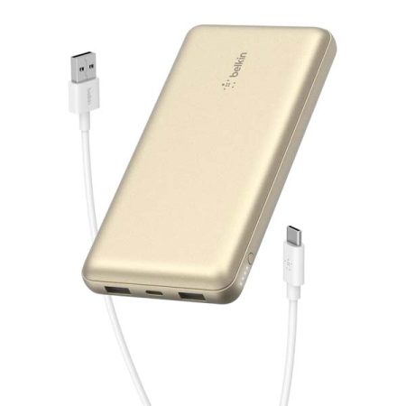 Belkin BoostCharge 20000mAH Lightweight Slimmest Power Bank (Gold)
